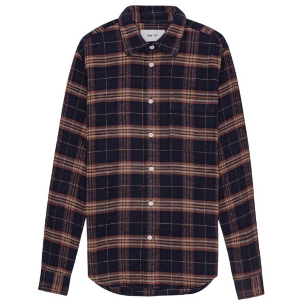 NN.07 Arne Overhemd Bordeaux/Navy