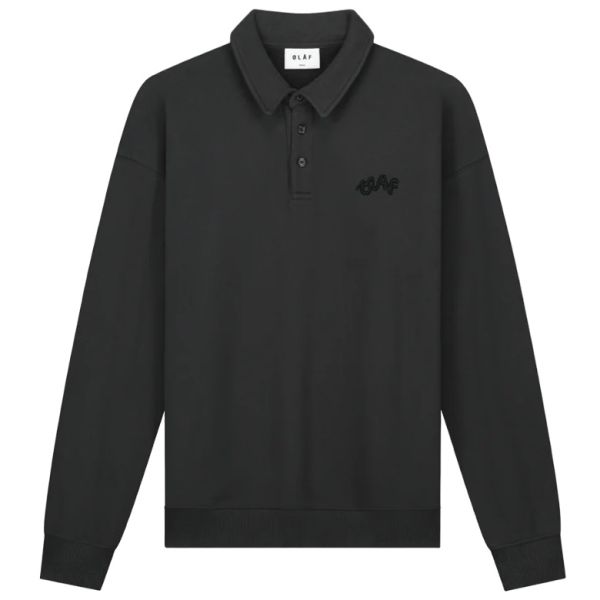 Olaf Signature Longsleeve Polo Antraciet