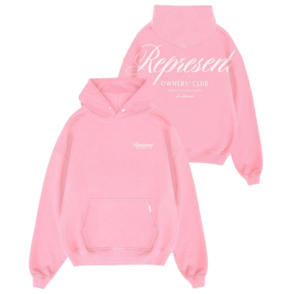 Represent Owners Club Script Hoodie Roze