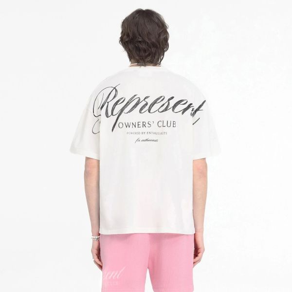 Represent Owners Club Script T-shirt Wit