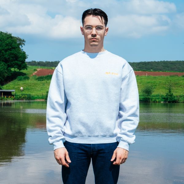 Arbor Antwerp Orange Neon Sweater Grijs