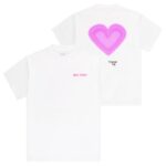 Arbor Antwerp Pink Gradient Heart T-shirt Wit