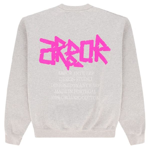 Arbor Antwerp Pink Neon Sweater Grijs