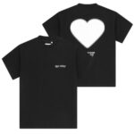Arbor Antwerp White Faded Heart T-shirt Zwart