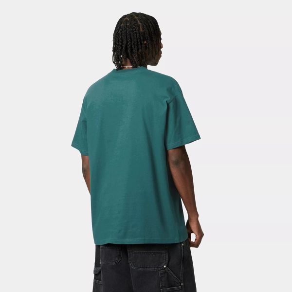 Carhartt WIP Label Script T-shirt Groen