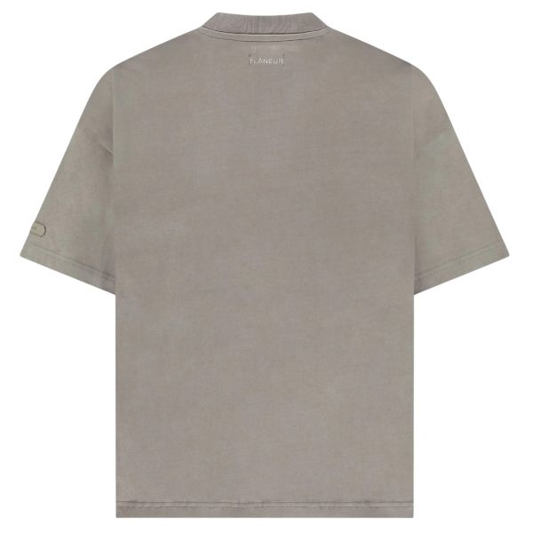 Flâneur Atelier Rubber Patch T-shirt Grijs
