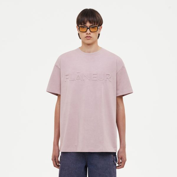 Flâneur Embossed T-shirt Roze