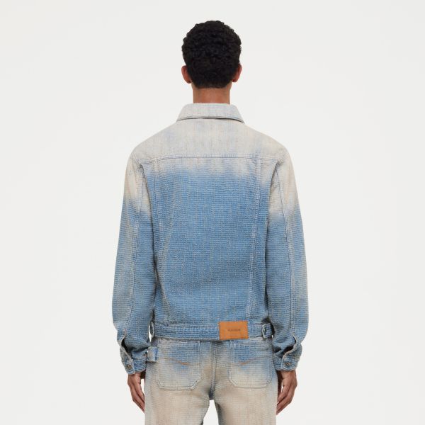 Flâneur Faded Tweed Spijkerjas Licht Blauw