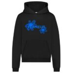 Flâneur Floral Watercolor Hoodie Zwart