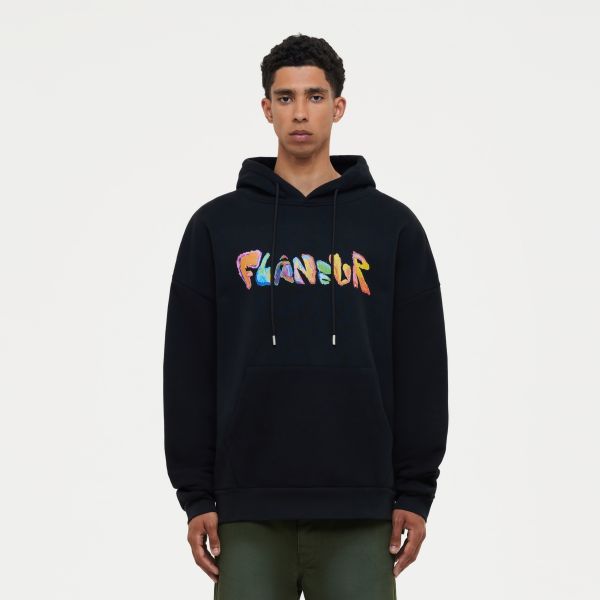 Flâneur Markerstift Hoodie Zwart