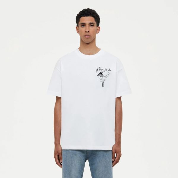 Flâneur One For The Books T-shirt Wit