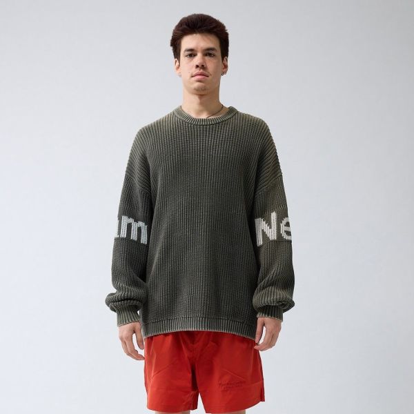 New Amsterdam Surf Association Logo Knit Sweater Antraciet