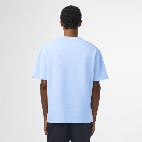 NN.07 Nat Logo T-shirt Licht Blauw