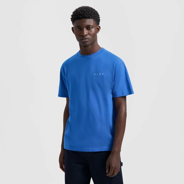 Olaf Spiral Face T-shirt Blauw