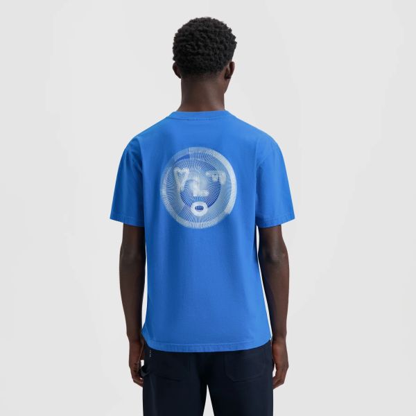 Olaf Spiral Face T-shirt Blauw