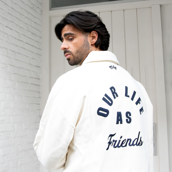 Olaf Varsity Polo Sweater Off White 3