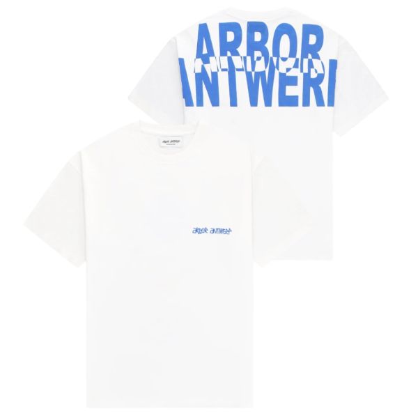 Arbor Antwerp Blue Overlay T-shirt Wit