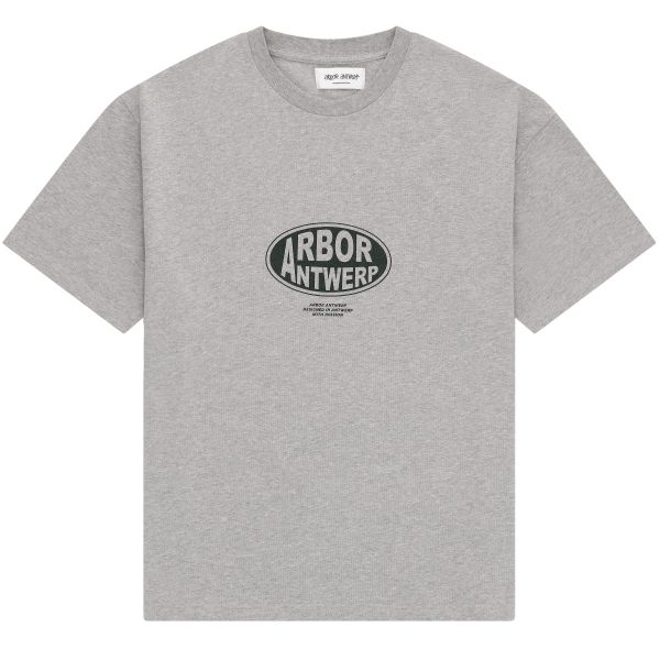 Arbor Antwerp Green Oval Logo T-shirt Grijs