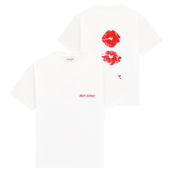 Arbor Antwerp Red Lips T-shirt Wit