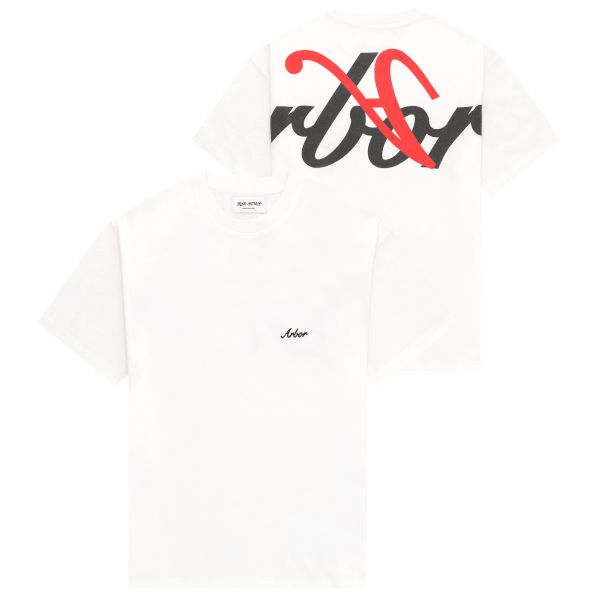 Arbor Antwerp Red Twisted T-shirt Wit