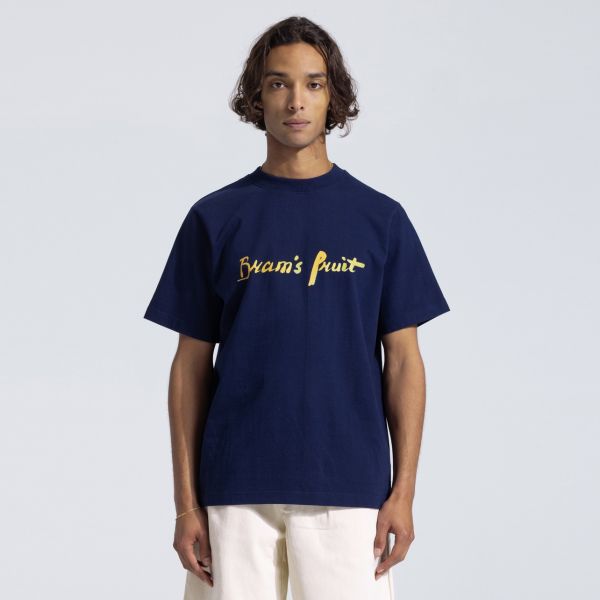 Bram’s Fruit Mum's Script Logo T-shirt Navy