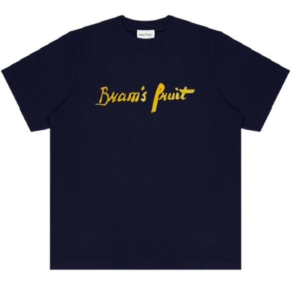 Bram’s Fruit Mum's Script Logo T-shirt Navy
