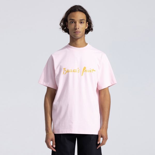 Bram’s Fruit Mum's Script Logo T-shirt Roze