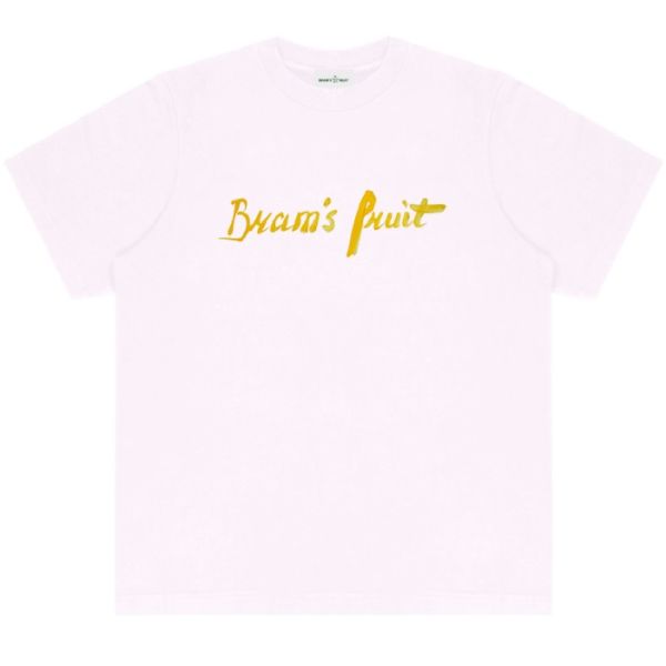 Bram’s Fruit Mum's Script Logo T-shirt Roze