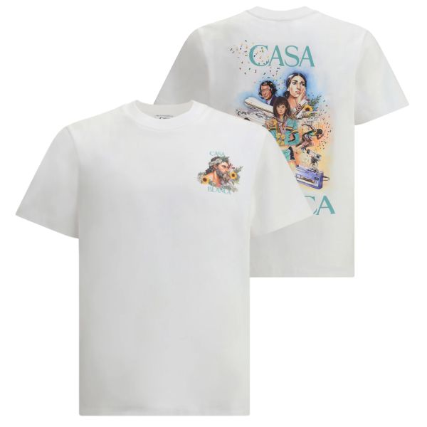 [CASABLANCA]Celebration Du Sport プリントTシャツ CASABLANCA Celebration Du Sport Printed Mens Apparel – ASPHALT