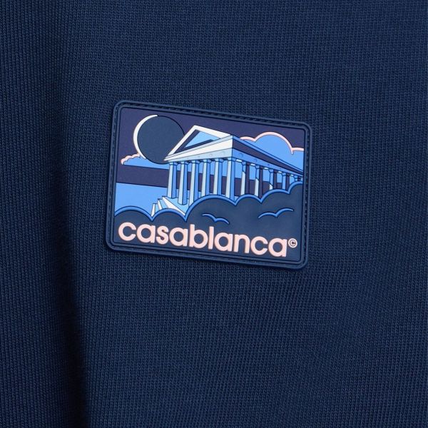 【関税込み】Casablanca ネイビー Greek Temple パッチ Tシャツ Casablanca Greek Temple Patch T Shirt Navy 01 - MEN from Onu UK