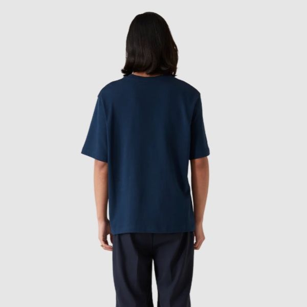 【関税込み】Casablanca ネイビー Greek Temple パッチ Tシャツ Casablanca Greek Temple T-shirt Navy | Mezaldy.com