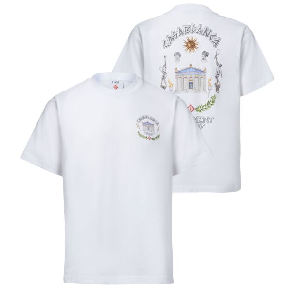 Casablanca Le Temple Du Sport T-shirt Wit | Mezaldy.com Casablanca Le Temple Du Sport T-shirt Wit | Mezaldy.com