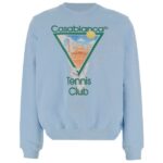 Casablanca Metaphysical Tennis Icon Sweater Licht Blauw