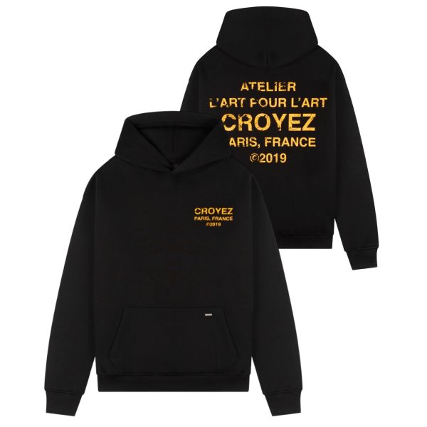Croyez Gallery Grunge Hoodie Zwart