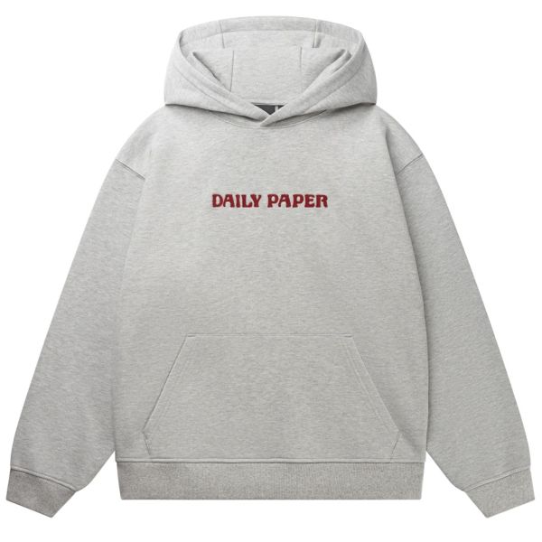 Trui Grijs Daily Paper Hoodie Dames Daily Paper Zipped Hoodie Grey