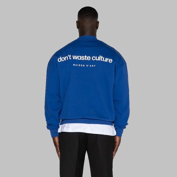 Don't Waste Culture Matt Sweater Blauw