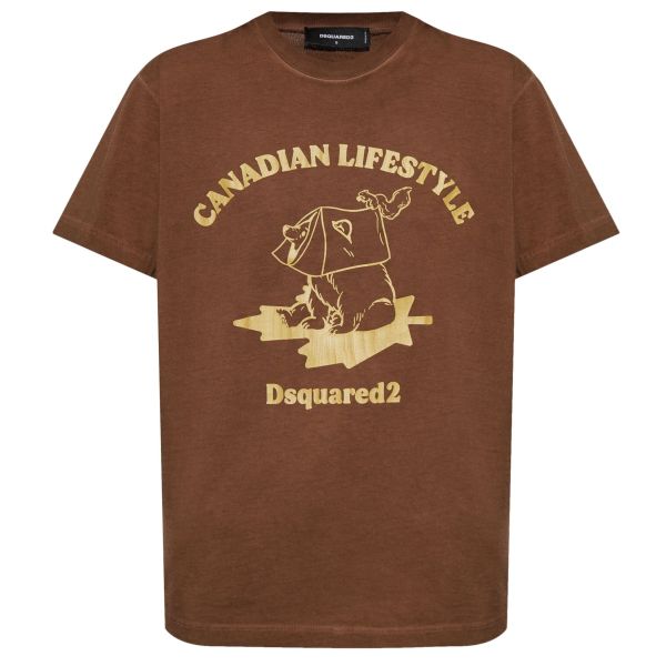 Dsquared2 Canadian Lifestyle T-shirt Bruin