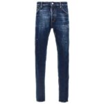 Dsquared2 Distressed Painted Jeans Donker Blauw