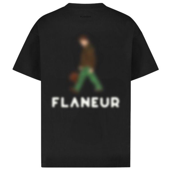 Flâneur Blurred Stroller T-shirt Zwart