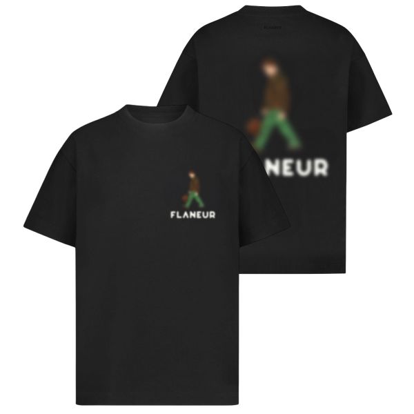 Flâneur Blurred Stroller T-shirt Zwart