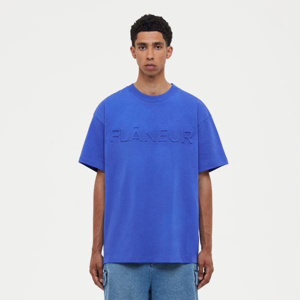 Flâneur Embossed T-shirt Paars