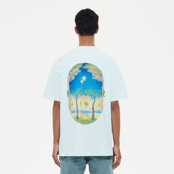 Flâneur Lanterns Of Love T-shirt Licht Blauw