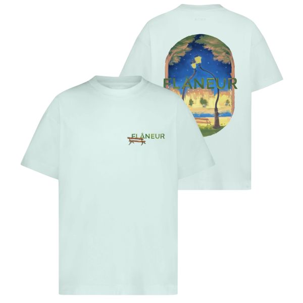 Flâneur Lanterns Of Love T-shirt Licht Blauw