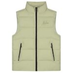 Malelions Matt Crinkle Padded Bodywarmer Licht Groen