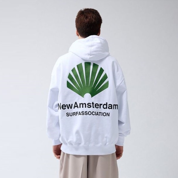 New Amsterdam Surf Association Logo Hoodie Wit
