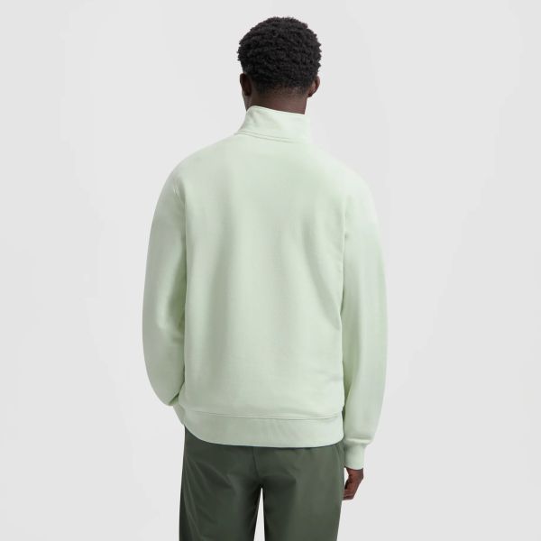 Olaf Block Zip Mock Sweater Groen