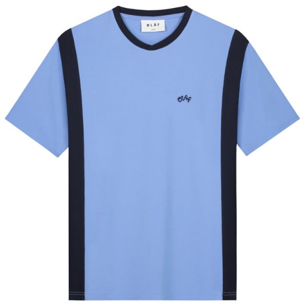 Olaf Panel T-shirt Blauw