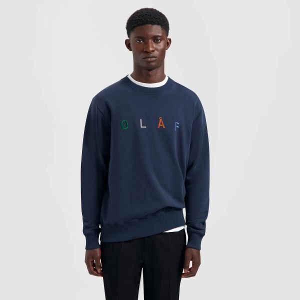 Olaf Sans Embro Sweater Navy