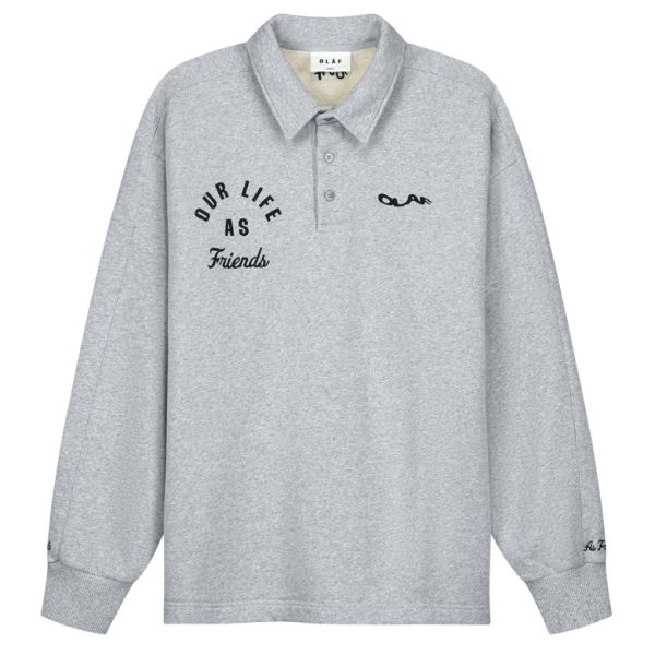 Olaf Varsity Polo Sweater Grijs