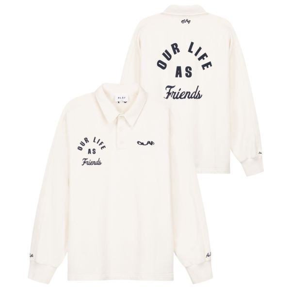 Olaf Varsity Polo Sweater Off White